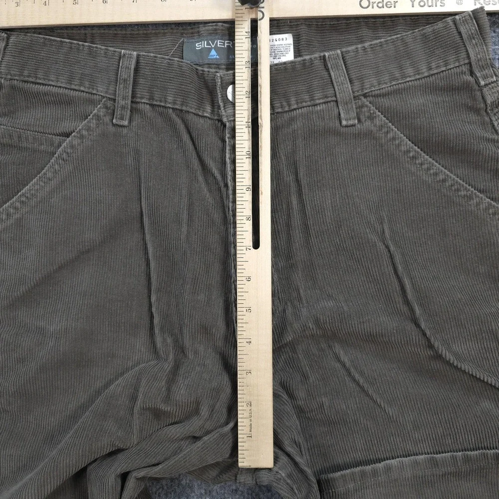 Vintage Silvertab Pants Mens 33x34 Brown Corduroy Carpenter Baggy Skater Y2K